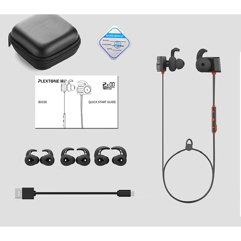 TAI NGHE bluetooth Plextone Bx338 - Dual Driver - chống nước - Pin trâu