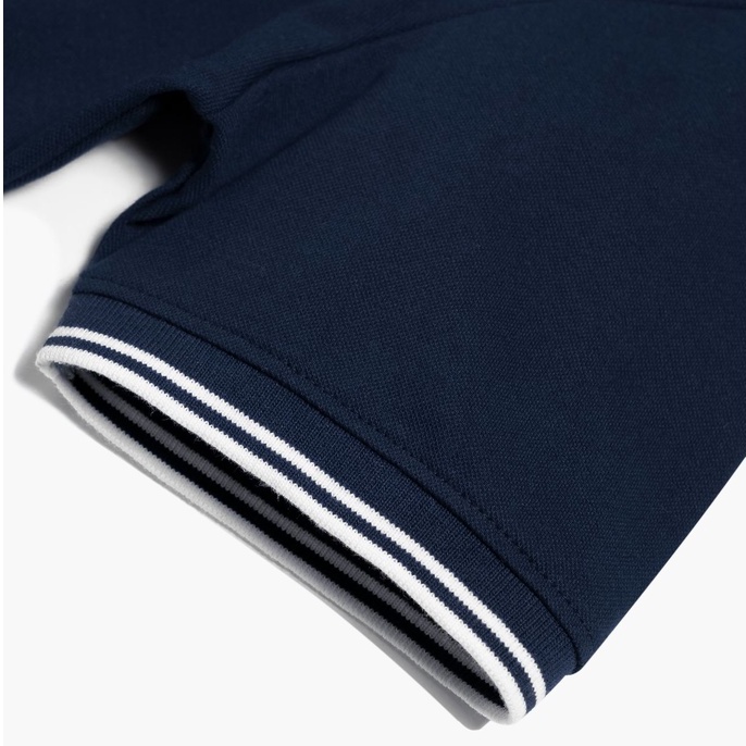 [Mã LTP50 giảm 50000 đơn 150000] OWL BRAND® Striped Polo - Áo thun có cổ màu xanh navy - OWL170621 | BigBuy360 - bigbuy360.vn