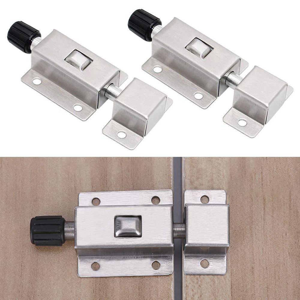 Set 2 Chốt Lò Xo Tự Khóa Chống Trộm Bằng Thép Không Gỉ Co Giãn