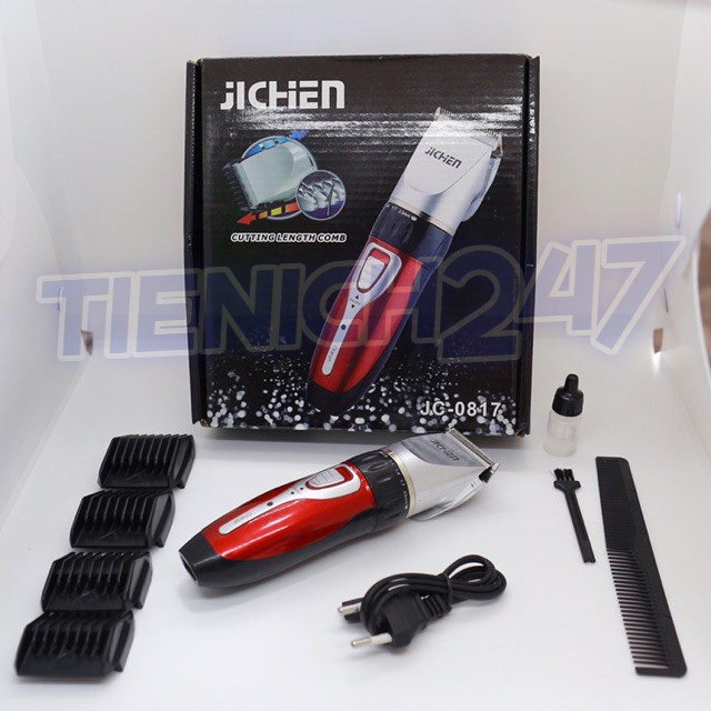 ⚡️Tiện ích 247⚡️ Tông đơ cắt tóc Jichen JC-0817 - tặng kèm 4 cữ cắt tóc