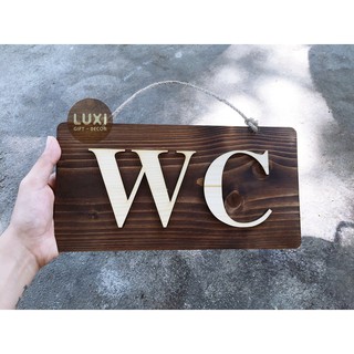 Bảng gỗ Toilet 1 mặt 02 - LUXI decor