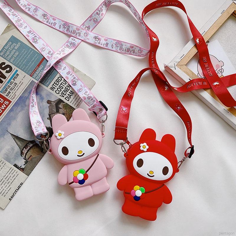 Túi đeo chéo bằng silicon kiểu hoạt hình dễ thương cho mẹ và bé