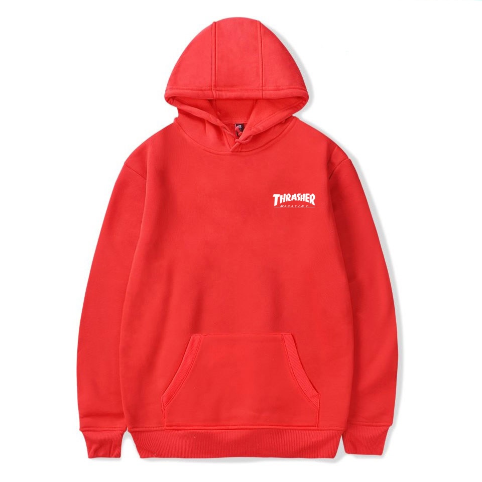 THRASHER Áo Hoodie Cotton Dáng Rộng Phong Cách Hip Hop Đường Phố Cho Nam Nữ Big Size XXS-4XL 1236C