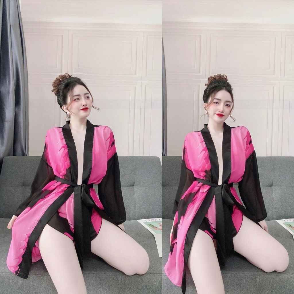 Váy ngủ áo choàng ❣️FREE SHIP❣️ Đầm ngủ sexy lụa Chiffon Chất Siêu Mát Dáng Siêu Xinh <70kg | BigBuy360 - bigbuy360.vn