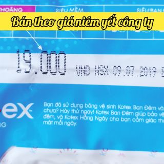 Băng vệ sinh KOTEX ✅siêu mỏng ✅có cánh (8 miếng x 23cm)