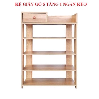 Tủ giày gỗ, kệ để giày dép gỗ 5 tầng sang trọng tiện lợi