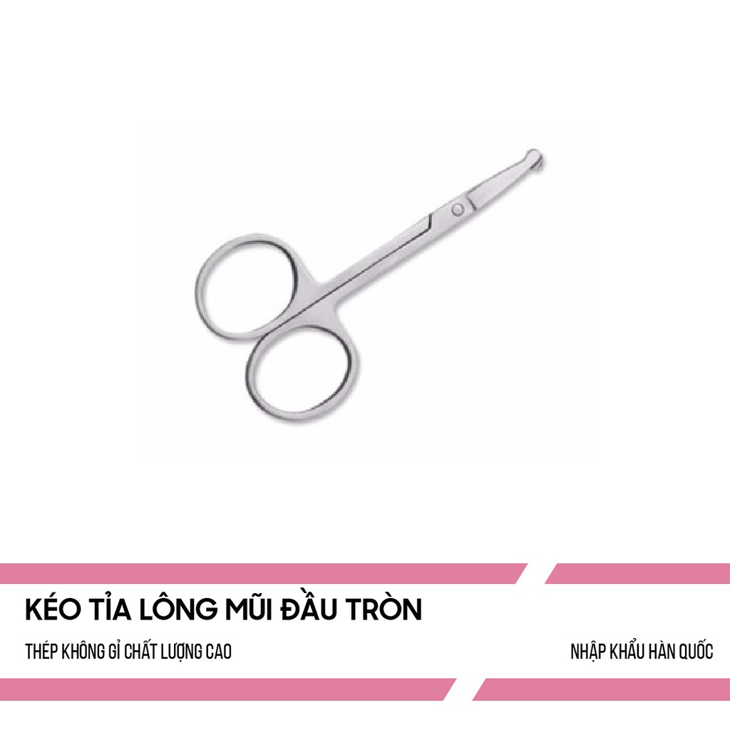 [SẢN PHẨM MỚI] Kéo tỉa lông mũi đầu tròn - An toàn INOX