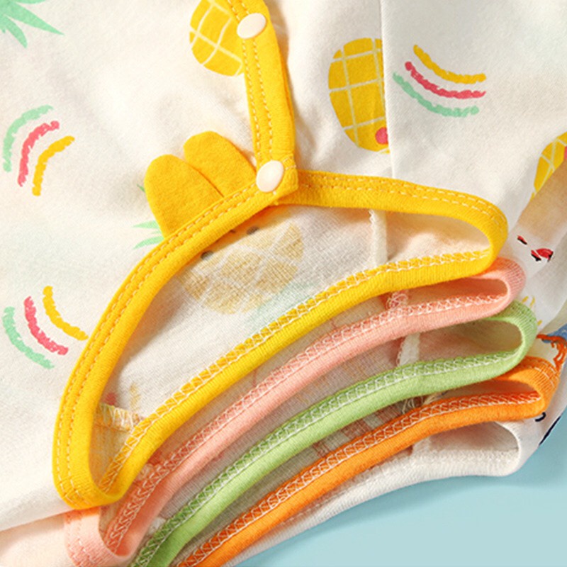 Bộ Body Đùi Cúc Giữa Vạt Chéo Mỏng Mát Cho Bé Sơ Sinh Mùa Hè 𝟐𝟗𝐁𝐃D𝐔