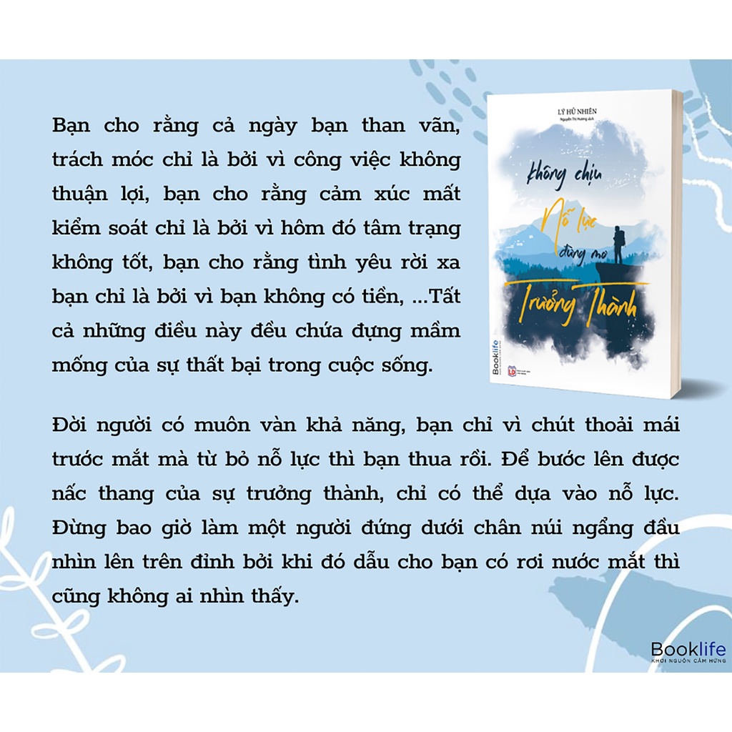 Sách - Không chịu nỗ lực đừng mơ trưởng thành + tặng bookmark