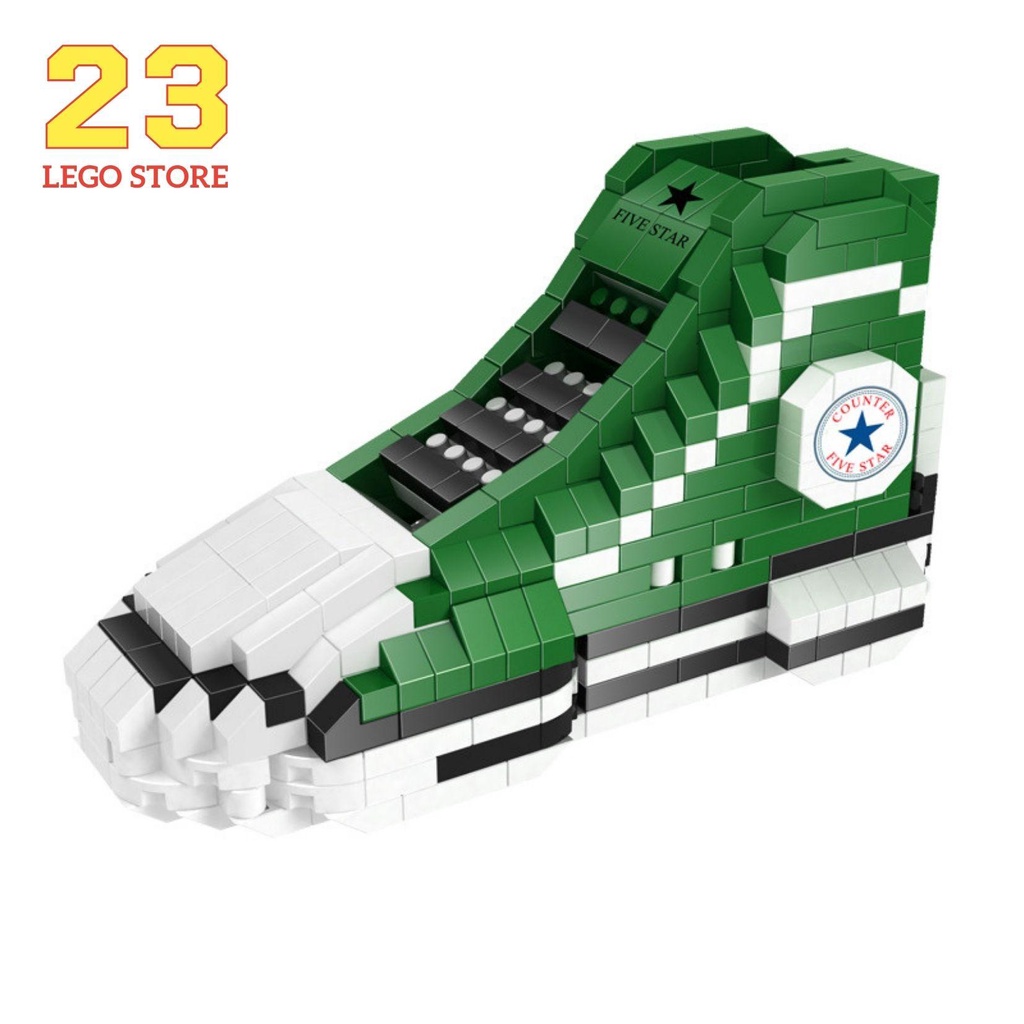 Bộ đồ chơi lắp ghép Giày thể thao Sneakers Converse mini cực ngầu, Đồ chơi lắp ráp giày Sneakers All Star