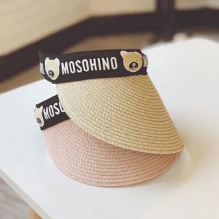 Mũ cói gấu Mos đi biển cho bé gái