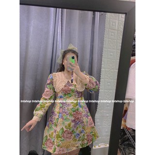 Đầm Bố Hoa Cổ Sen Tay Dài .Bigsize 60-90kg. Ảnh thật 100%