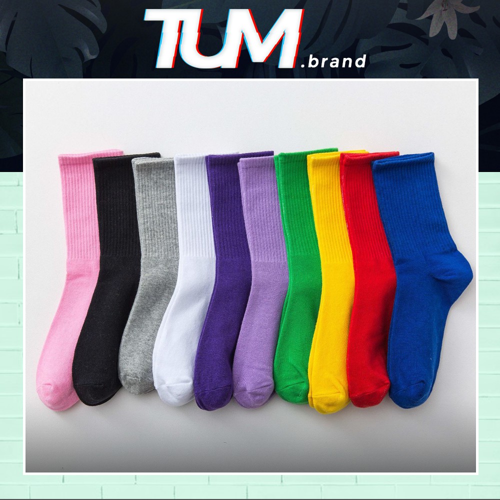 Tất, Vớ Nam Nữ 01TUM cố cao 👟 trơn cao Streetwear phong cách trẻ trung