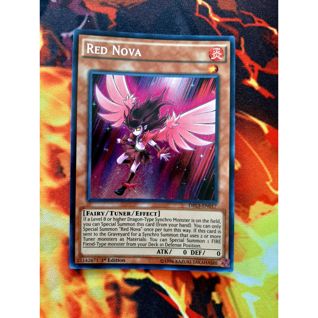 Thẻ Bài Mint90 Yugioh Monster Red Nova - DRL3-EN017 - Secret
