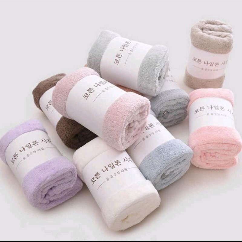 Khăn lau mặt lông cừu siêu mềm mịn 50*30