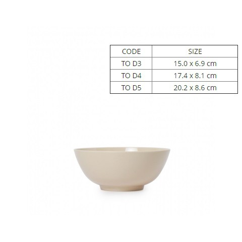 Tô Nhựa Melamine Tròn Màu Nâu