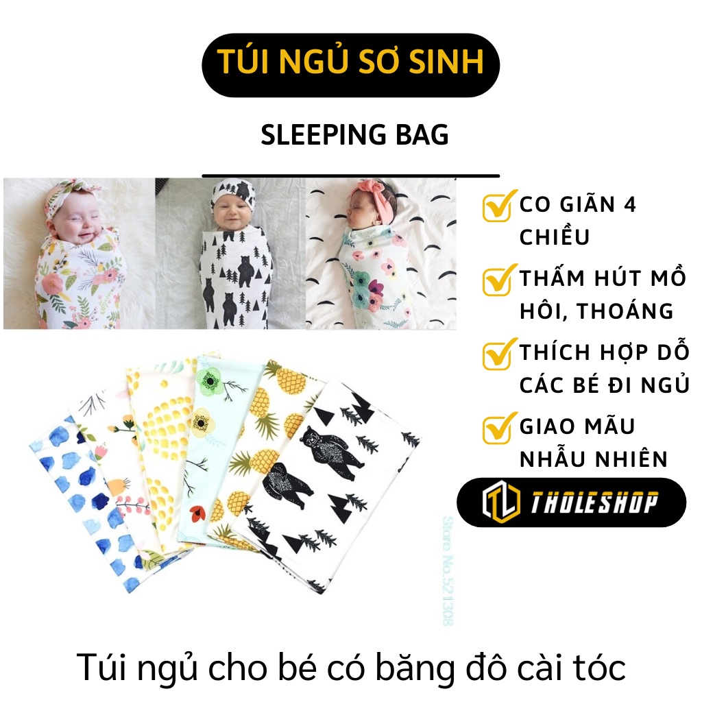 Kén Ngủ Cho Trẻ Sơ Sinh - Túi Ngủ Kèm Băng Đô Giúp Bé Dễ Ngủ Và Phụ Kiện Chụp Ảnh 7193