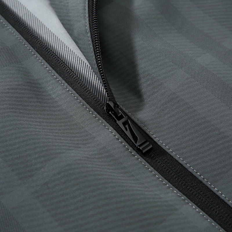 Áo khoác dáng rộng phối sọc ca rô thời trang xuân thu cho nam trung niên