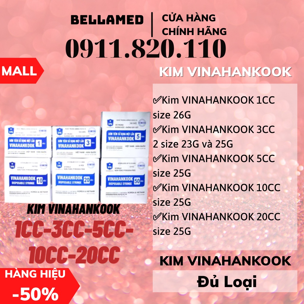 Hộp 100 cây bơm kim tiêm ống chích sử dụng 1 lần 1cc/ml, 3cc/ml, 5cc/ml, 10cc/ml, 20cc/ml