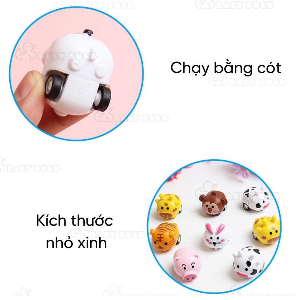 Thú đồ chơi mini có cót chạy, xe hình thú mini