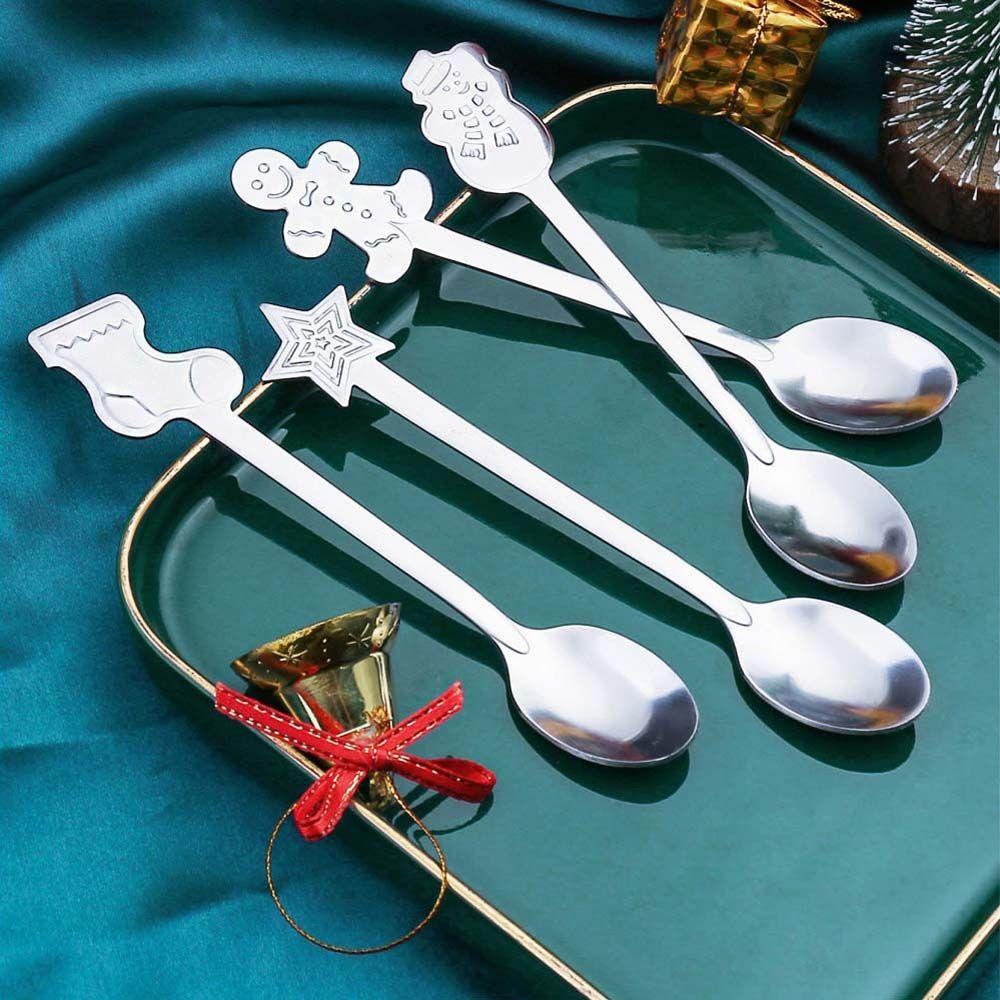 YIYU Muỗng Khuấy Cà Phê Chất Lượng Cao Họa Tiết Giáng Sinh