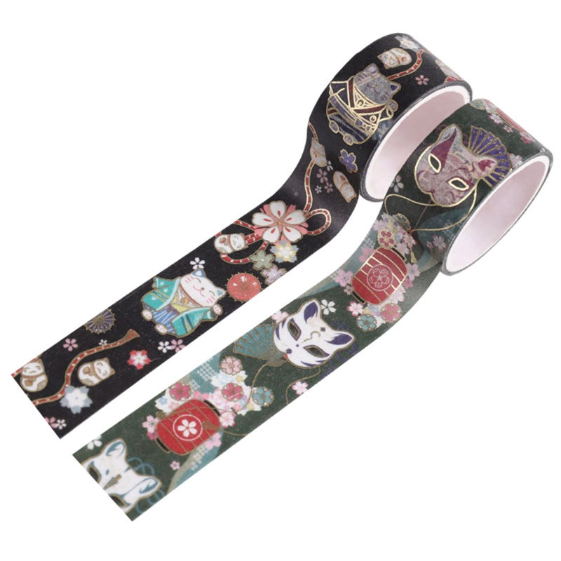 Bộ 12 Cuộn Băng Keo Mạ Đồng Phong Cách Nhật Bản Độc Đáo Trang Trí Sổ Tay / Thủ Công DIY