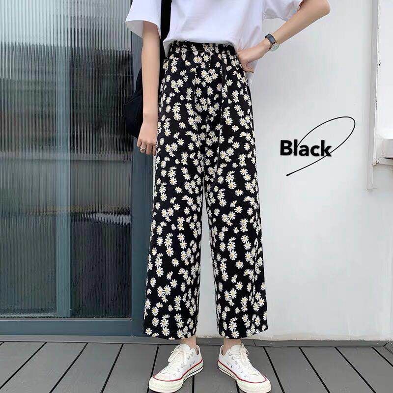 Quần Dài Ống Rộng Họa Tiết Hoa Cúc Xinh Xắn Cho Nữ | BigBuy360 - bigbuy360.vn