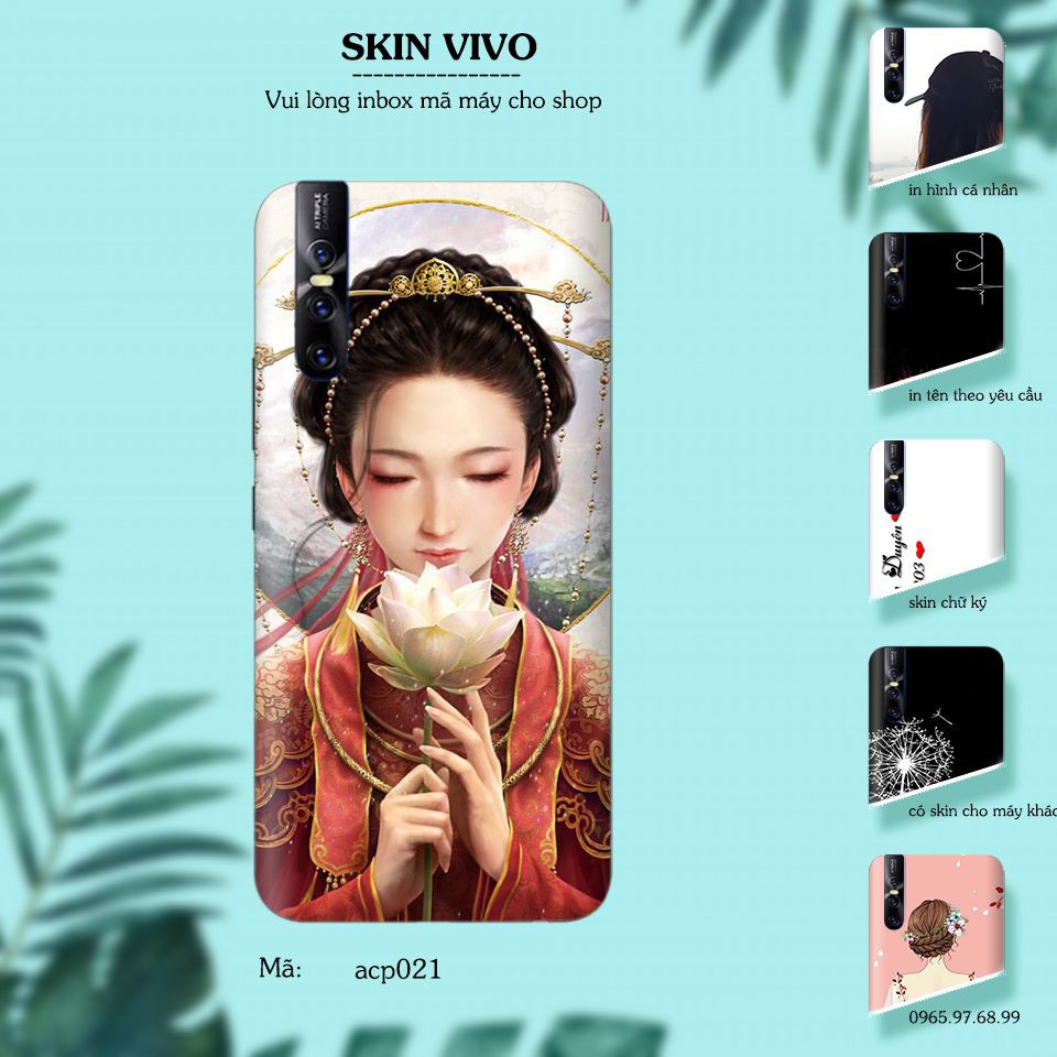 Skin dán cho các dòng điện thoại Vivo V3 - V5 - V7 - V9 - V11 in hình cổ trang cực đẹp