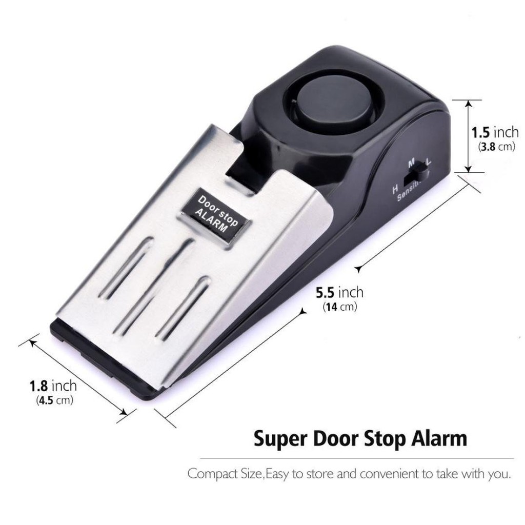 Báo Động Chống trộm Chặn Cửa Tặng Kèm Pin