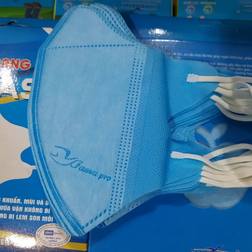 Khẩu trang y tế 4 lớp 5D MASK FAMAPRO NAM ANH kháng khuẩn cao cấp hộp 10 chiếc siêu vừa vặn, Không bí thở