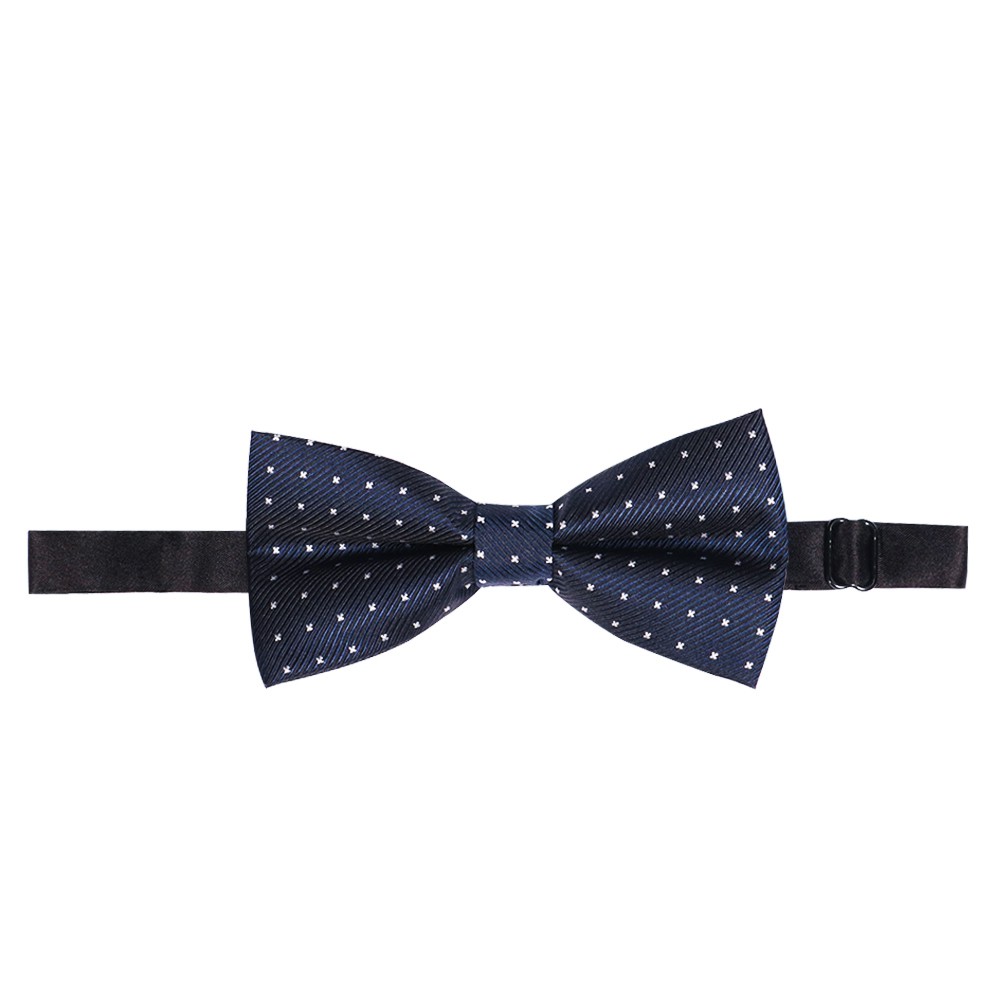 Nơ Đeo Cổ Áo Vest Nam AZMEN Màu Xanh Chấm Trắng - NBXD022