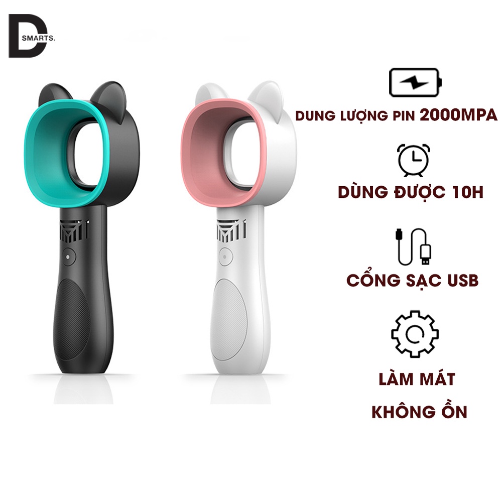 Quạt mini cầm tay, quạt để bàn không cánh siêu mát