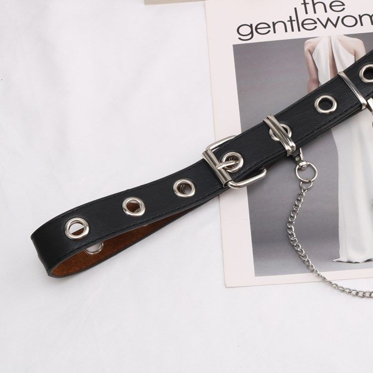 Thắt Lưng Phối Dây Xích Phong Cách Punk Cá Tính