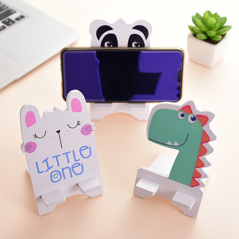 Giá đỡ điện thoại bằng gỗ, Kệ để điện thoại hình thú dễ thương để bàn tiện dụng | BigBuy360 - bigbuy360.vn