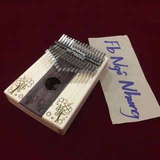 (Có video test) Đàn Kalimba Yael 17 phím gỗ Thông (Cỏ ba lá)