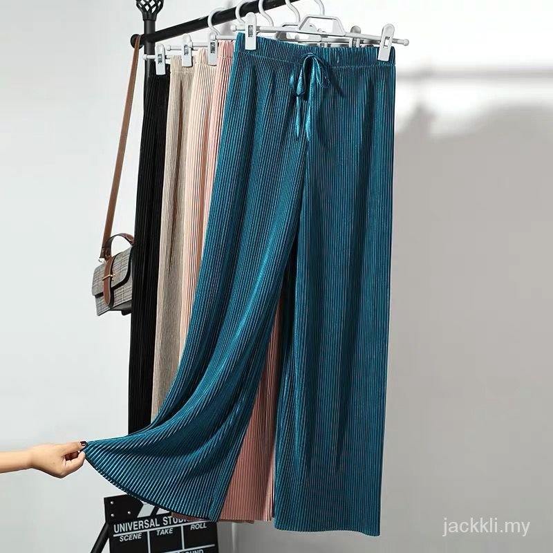 quần ống rộng Bằng Sợi Tổng Hợp Phong Cách Hàn Quốc Thời Trang Xuân Hè Mới Cho Nữ | BigBuy360 - bigbuy360.vn