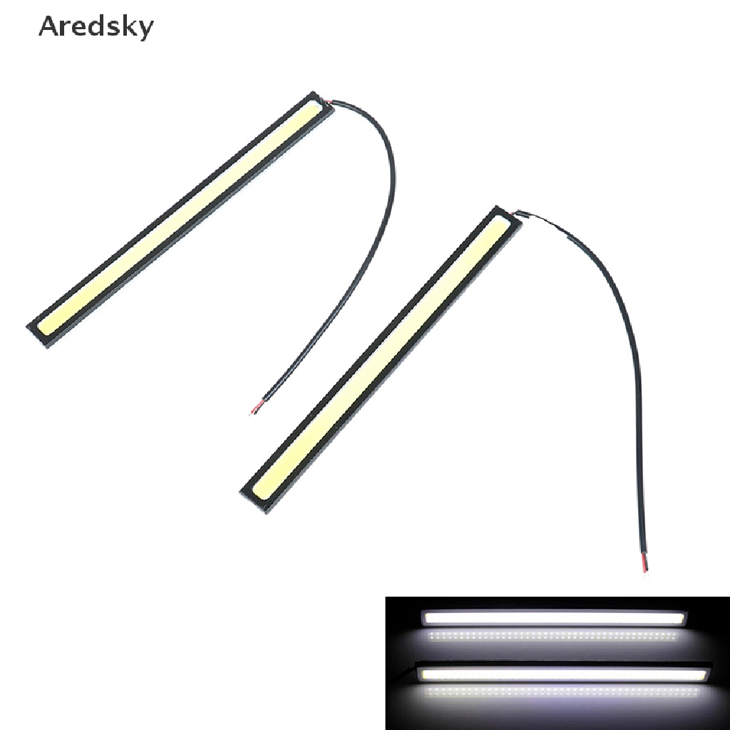 Set 2 đèn led COB chạy ban ngày 12V chống thấm nước chuyên dụng cho xe hơi
