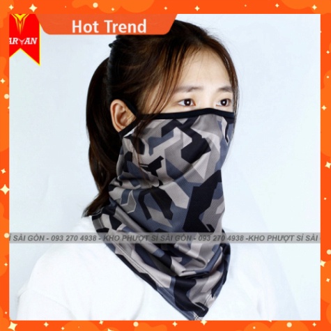 CHỌN MÀU - Khăn ống trùm đầu màu Camo Rằn Ri ver mới nhất biker chống nắng - chống tia UV - Khăn đa năng tam giác javan