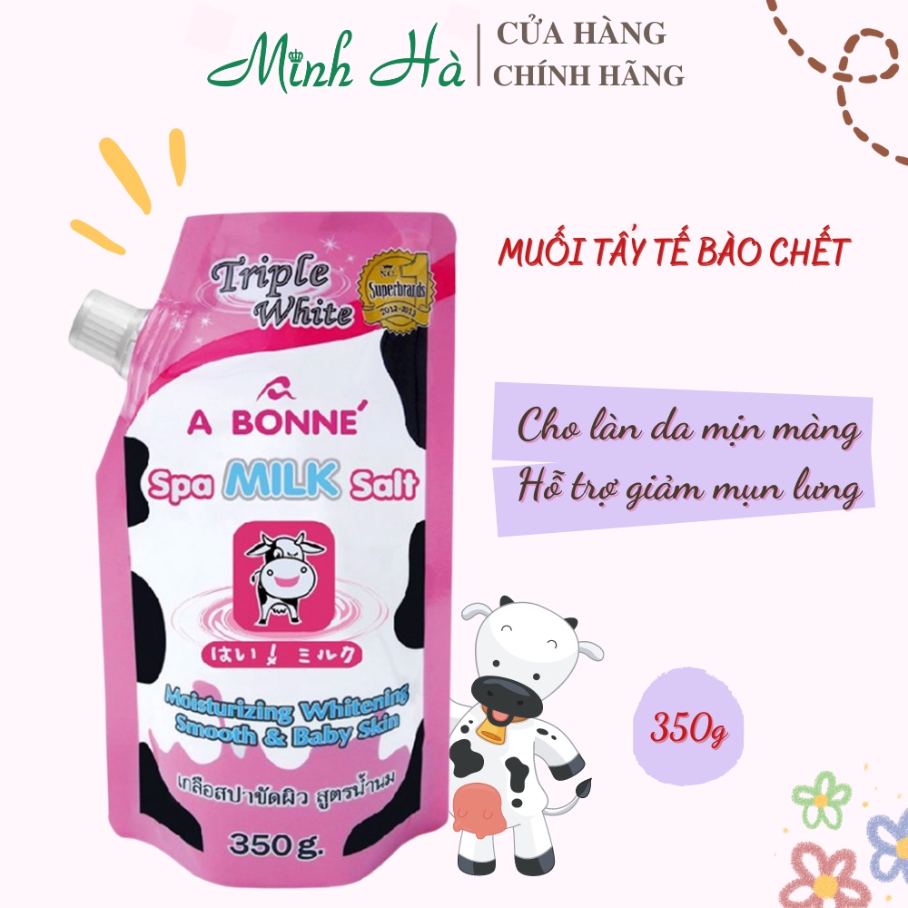 Muối tắm sữa bò tẩy tế bào chết A Bonne Spa Milk Salt 350g Thái Lan