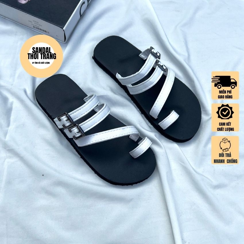 Dép sandal nữ xỏ ngón 3 dây khóa kiểu size 30- 42 SANDALTHOITRANG