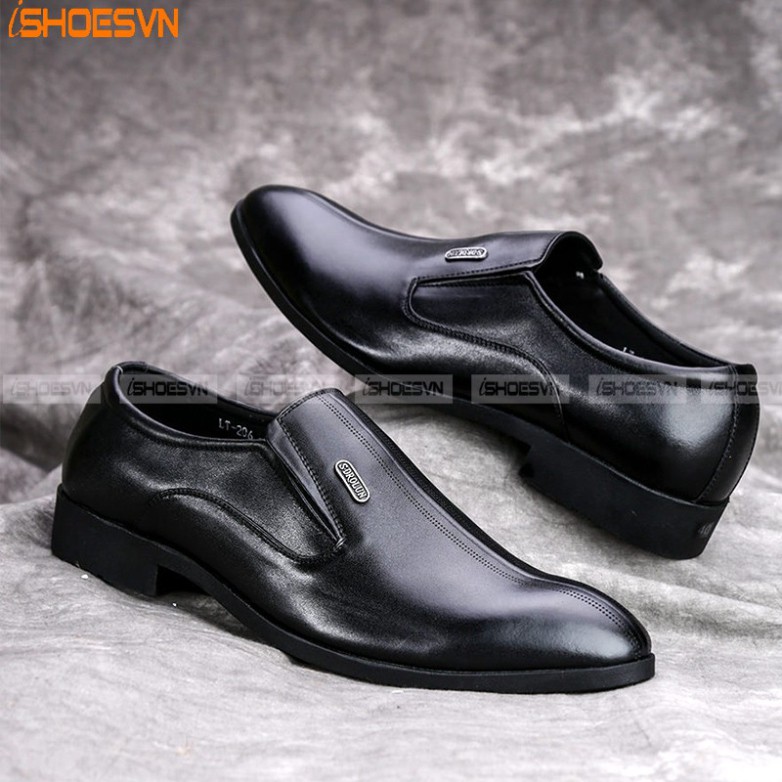 Giày da nam công sở ISHOESVN IS206 - Giày lười da bò giày ishoes