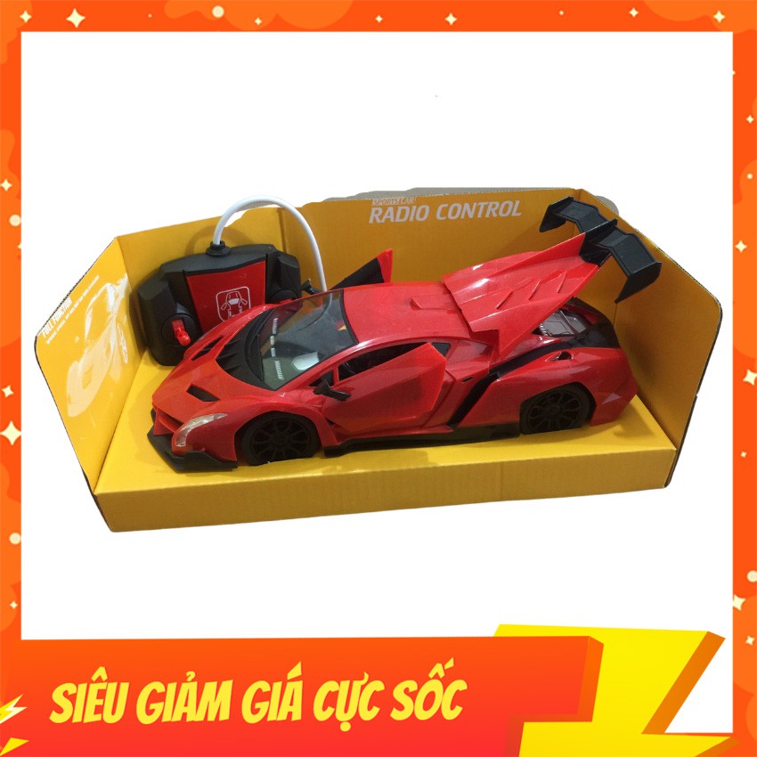 Đồ Chơi Xe Điều Khiển Từ Xa Mở Cánh Mở Đuôi Dài 30cm, Có 2 Màu Cam Đỏ, Drift Tốc Độ, Đèn Pha Siêu Sáng