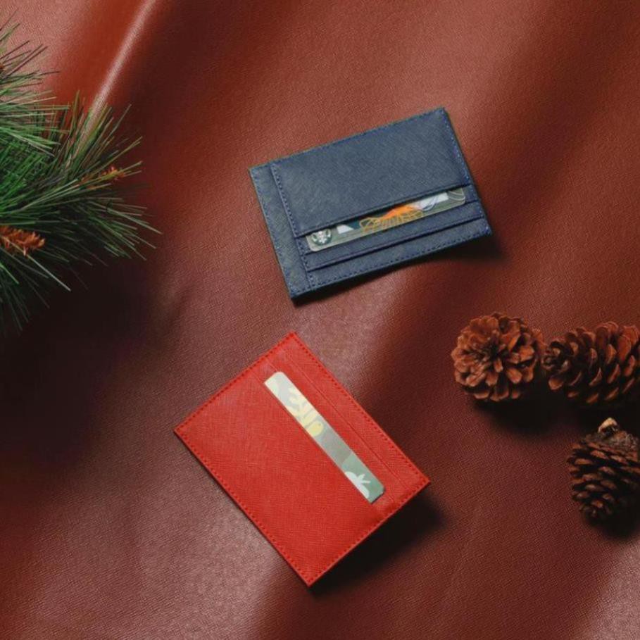 [HÀNG CAO CẤP]  Ví mini nữ, ví nam Bóp Cardholder ZERO Da Saffiano Nhập Khẩu Cao Cấp Chống Thấm Nước Unisex