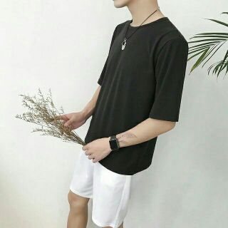 Áo thun nam trơn tay lỡ thun cotton mát,mịn - hàng cao cấp kèm ảnh thật