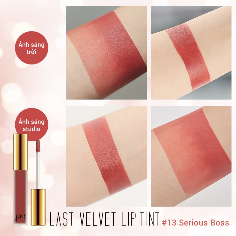 Son kem lì Bbia Last Velvet Lip Tint - 13 Serious Boss (Màu hồng đất) 5g - BBia Official Store