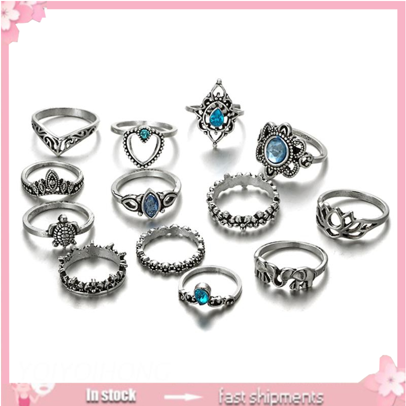 13 Nhẫn đeo khớp ngón tay phong cách boho cổ điển