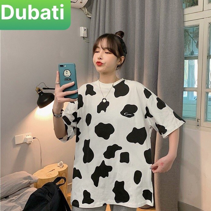ÁO THUN BÒ SỮA NAM NỮ NGẮN TAY PHOM FROM RỘNG VẢI MỊN - DUBATI FASHION