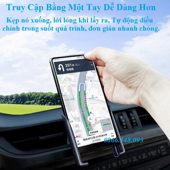 [FreeShip] Giá đỡ điện thoại di động trên ô tô gồm 2 chức năng kẹp và dán siêu chắc chắn