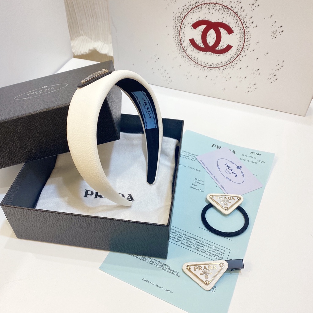 Hộp Đầy Đủ - 3 Cái / Bộ Băng Đô PU + Kẹp Tóc