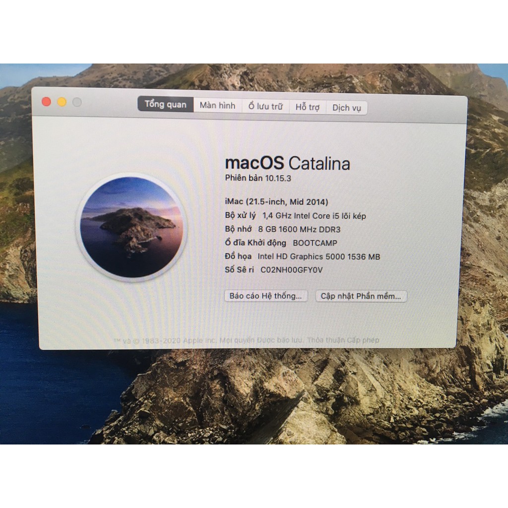Apple iMAC 2014, core i5, Ram 8G, HDD 500G, Vga Intel HD 5000, Màn hình 21.5" FHD IPS, nguyên zin, đẹp keng 99% | BigBuy360 - bigbuy360.vn